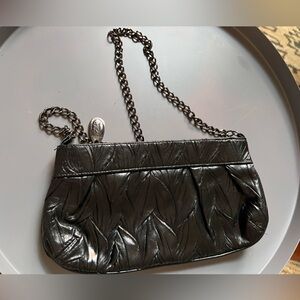 Jessica McClintock Black Quilted Chain-Strap Crossbody Bag